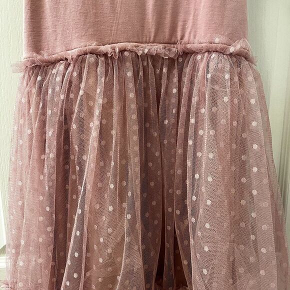 Joyfolie Mia Joy Leila Tulle Dress in Mauve Pink Polka Dots Girls Size 10 NWT - Picture 5 of 13